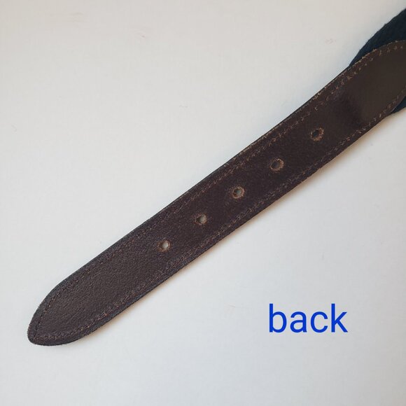 Vineyard Vines Size 26 Boy's Belt Navy Blue Leather Whale Club Belt USA made - Picture 8 of 9